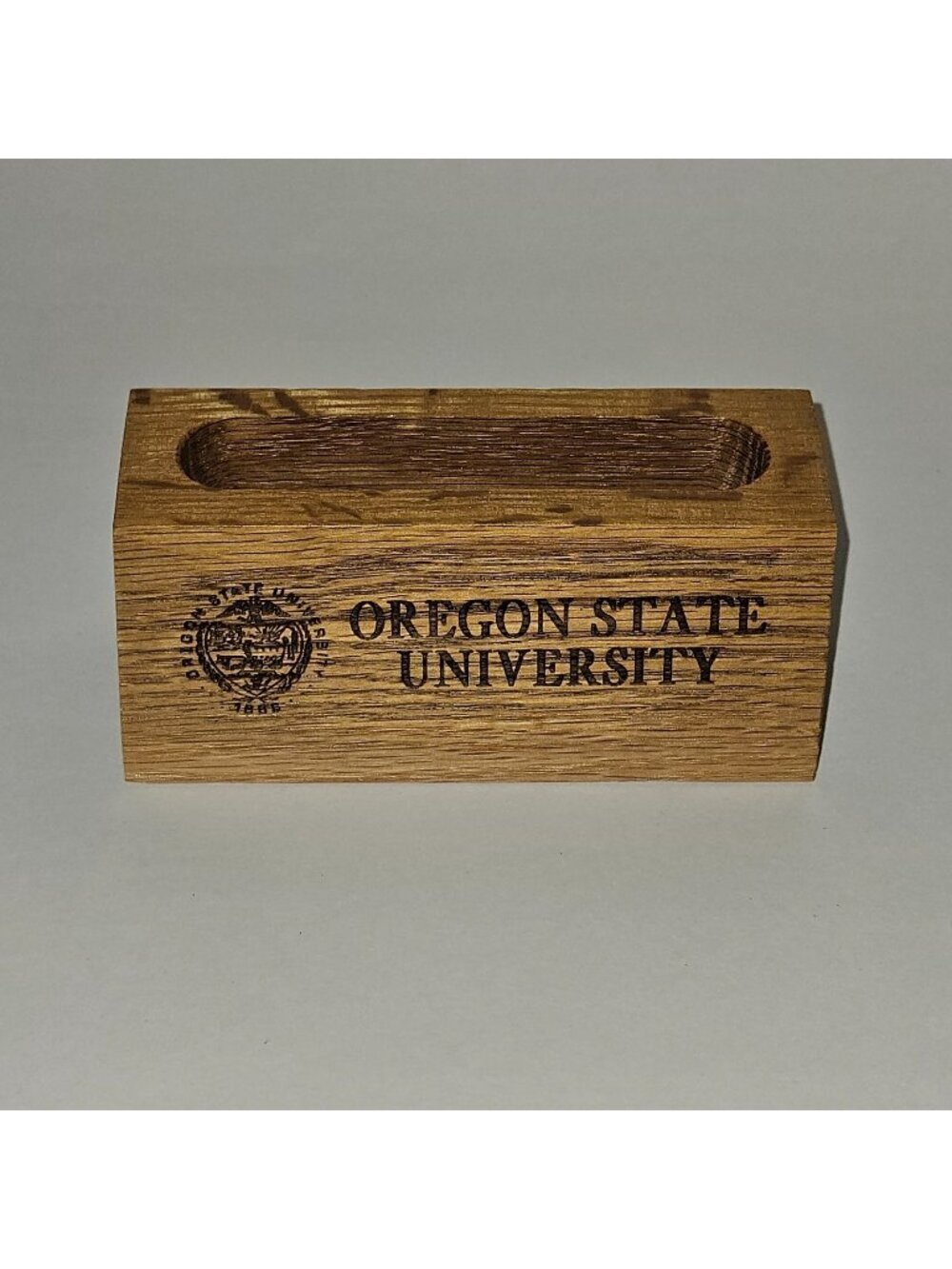 Oregon State University OSU Beavers Wood Business Card Holder Office Desk Decor